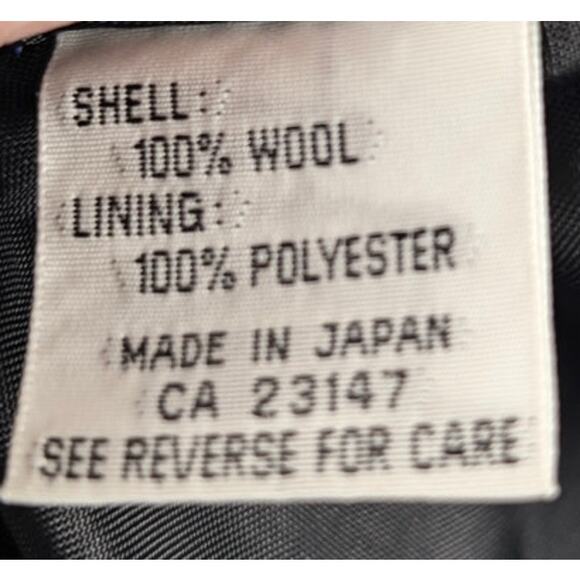 Talbots Women's Blazer Belted Wool Lined Black Stripe Button Up Vintage Size 14 - Picture 5 of 5